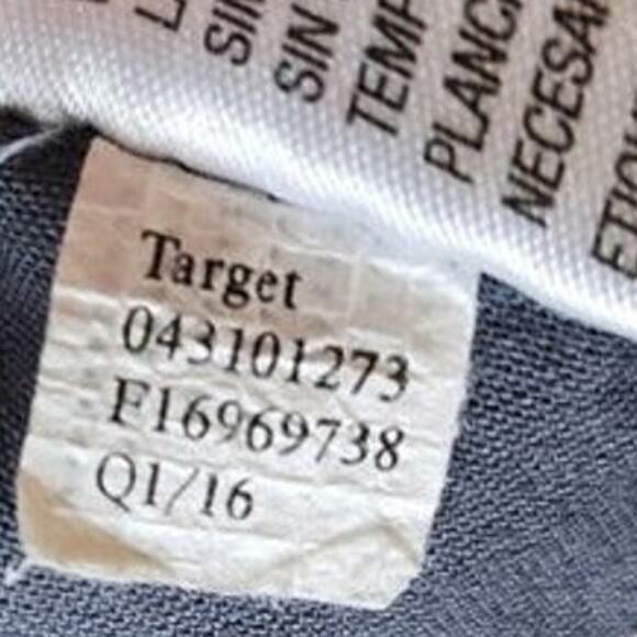 MERONA Men's Gray Button-Down Shirt with Pattern - Small 0303 - Picture 8 of 9